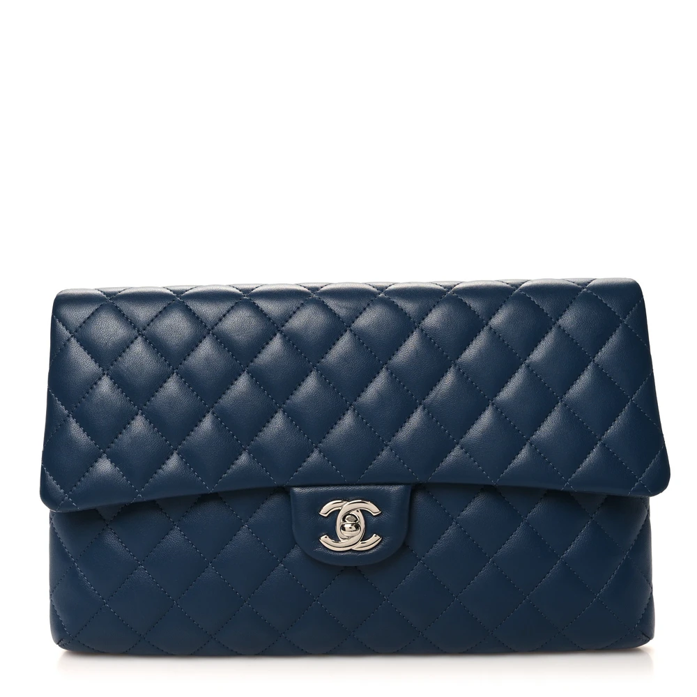 Explore Medium Navy Quilted Designer Clutch