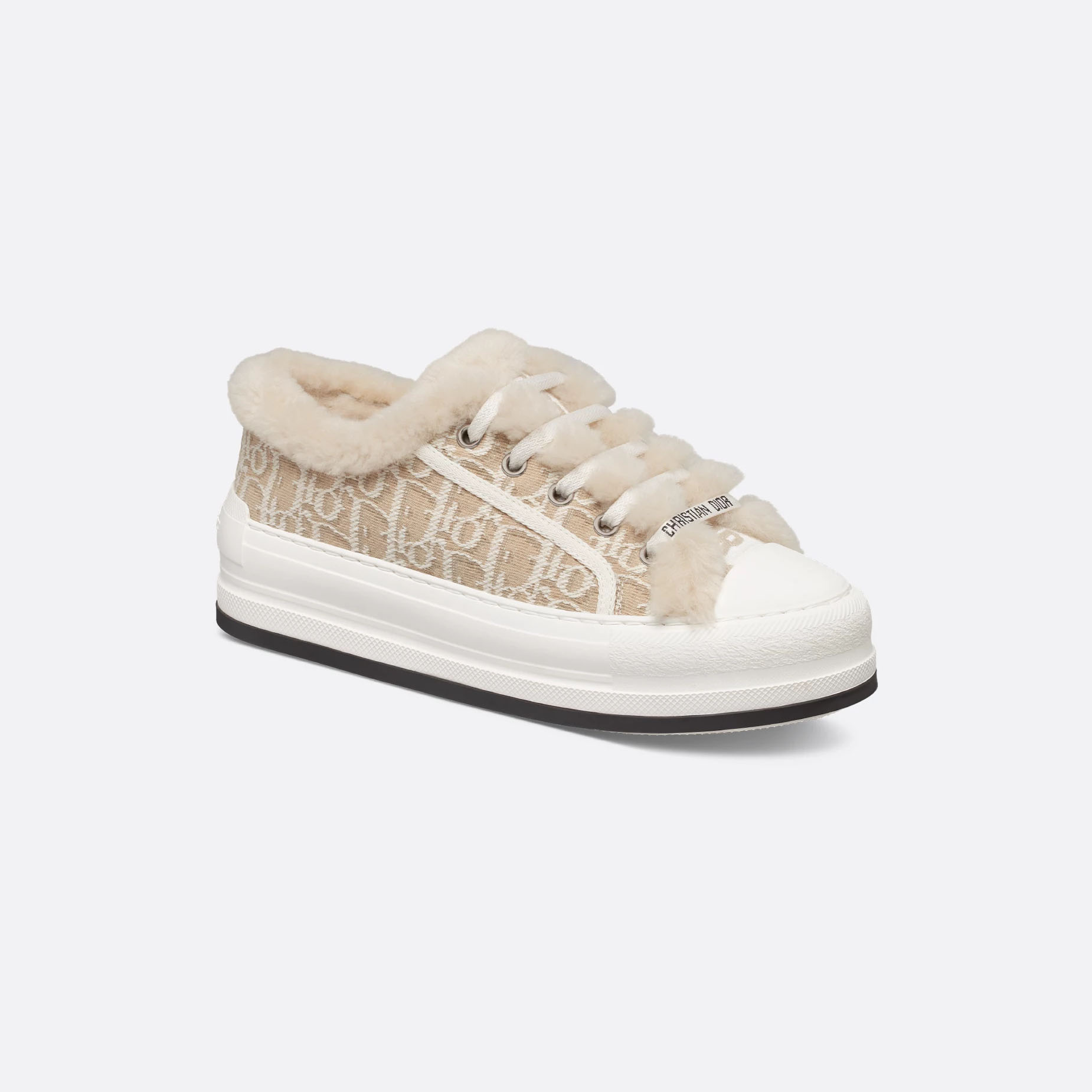 Dior Beige add pile platform sneakers