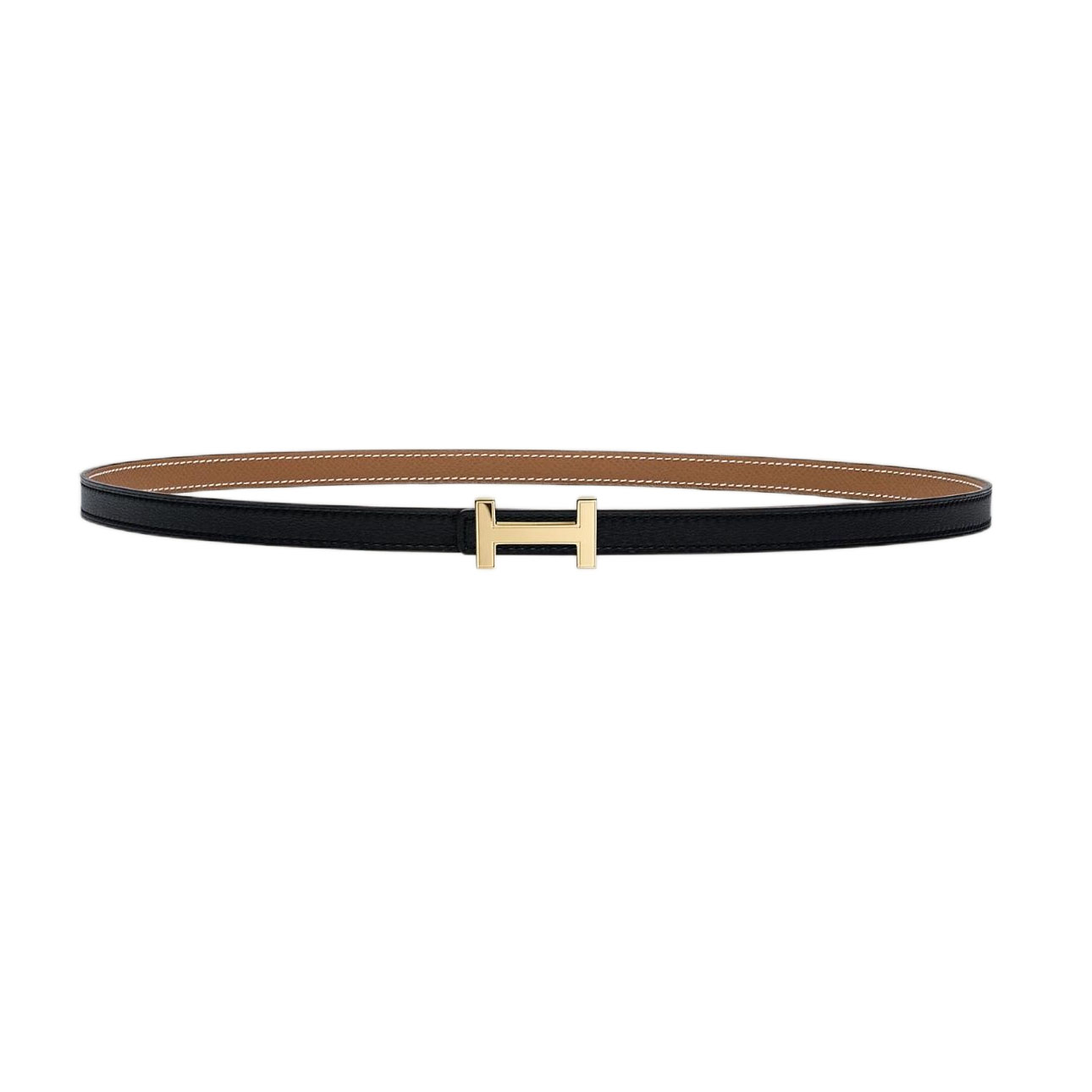 Hermès Women' s Focus H Buckle Belt In Brown/Black/Orange/White/Etoupe Calfskin With Gold/Silver Hardware 13mm