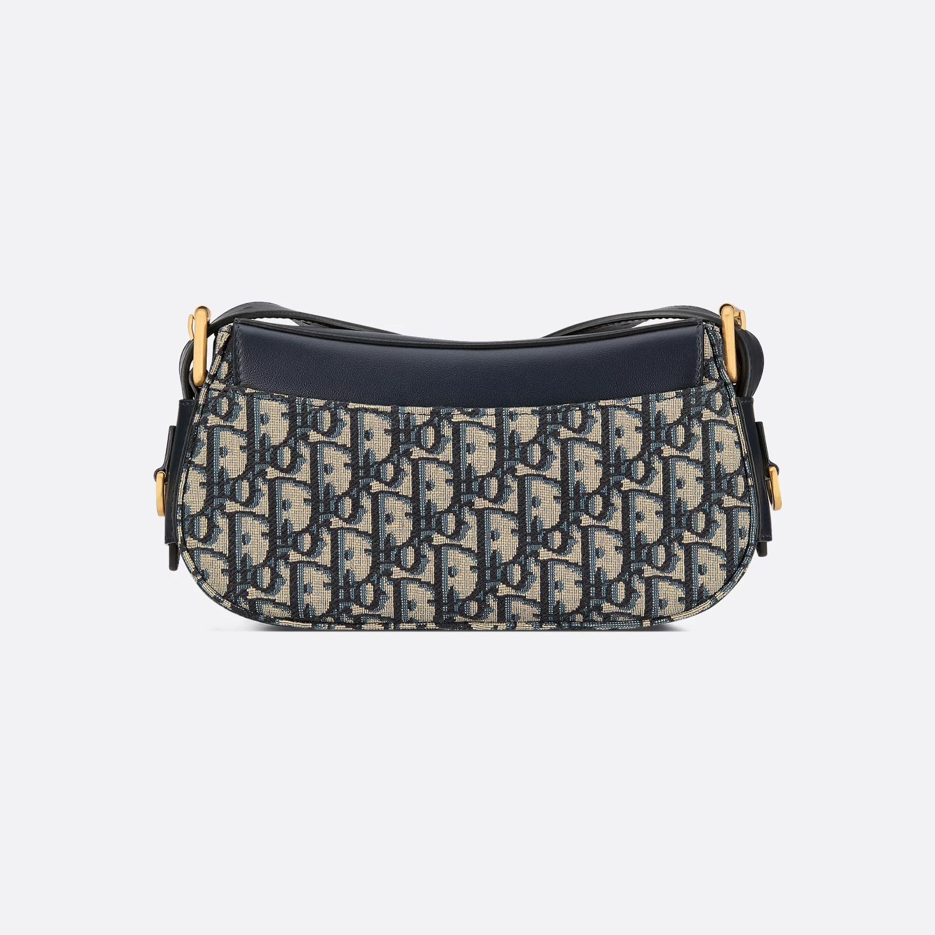 Dior Small Streetchic Bag In Blue Dior Oblique Jacquard and Smooth Calfskin With Gold Hardware