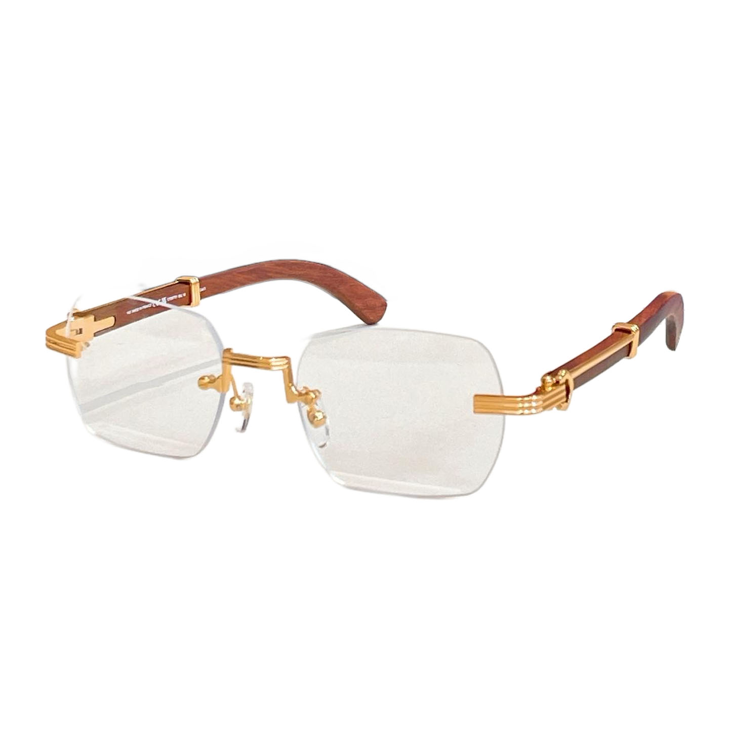 Cartier square frame glasses black blue/brown gold/red gold/black gold/black silver/brown silver color Size 59口15-140