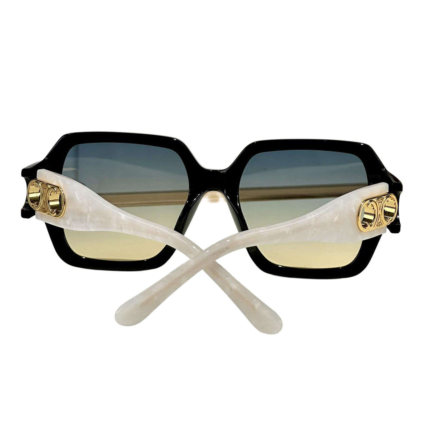 Celine square frame glasses black white/black/black brown/eggplant/leopard/ivory color Size 61口16 140