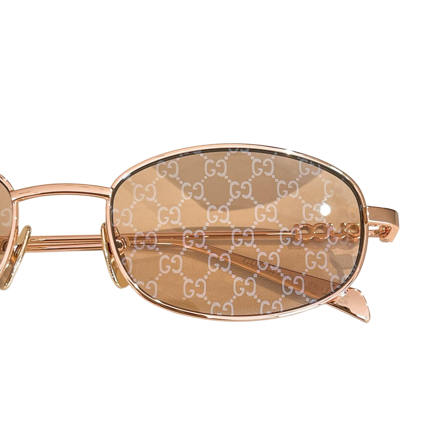 Gucci Oval glasses rose gold with guccissima/silver/gold/rose gold/pink rose gold/green silver/black gold/red silver color Size 52口18-145