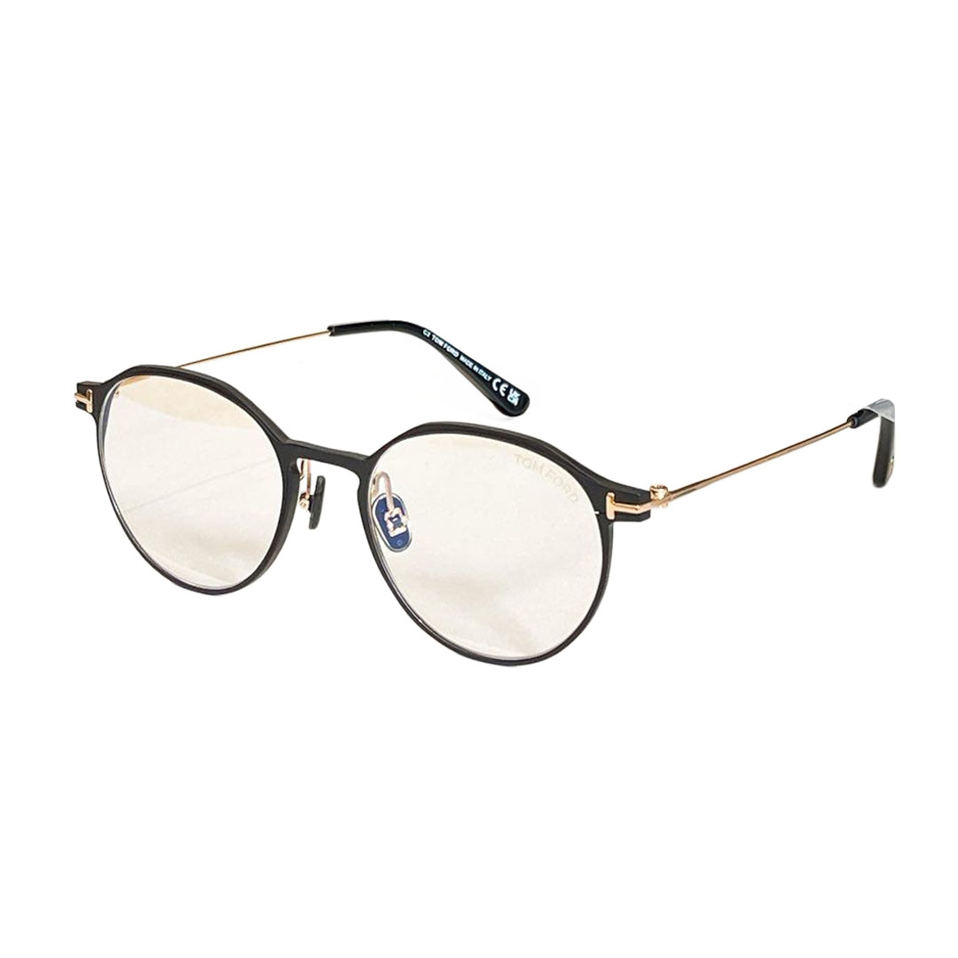 Tom Ford Boston frame glasses black/grey/gold color Size 52口19-145
