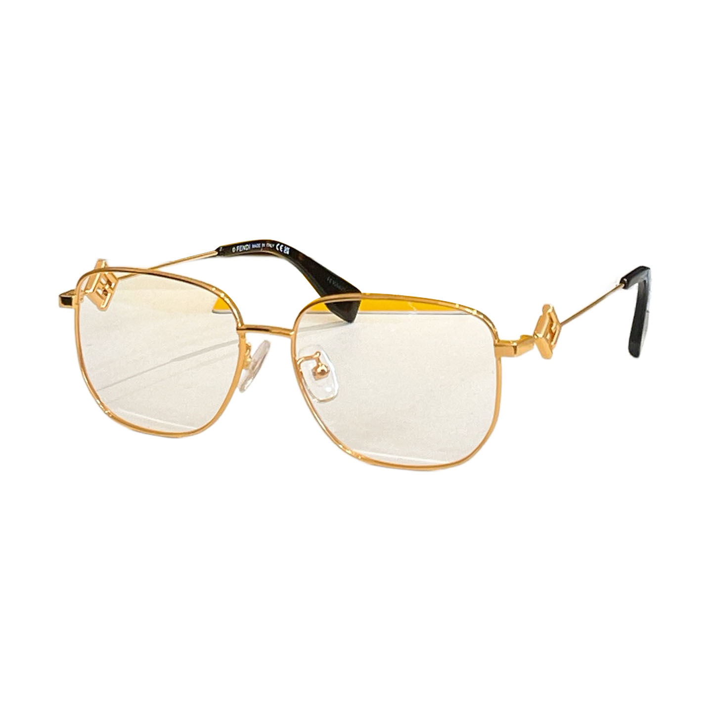 Fendi glasses silver/gold/rose gold/brown/eggplant/sepia/green/black gold color Size 56口16-140
