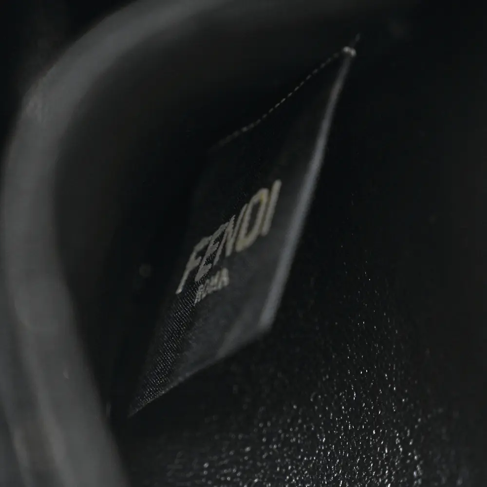 Fendi FF Embossed Wallet On Chain (WOC) Black Matisse Nappa Leather Light Gold Hardware