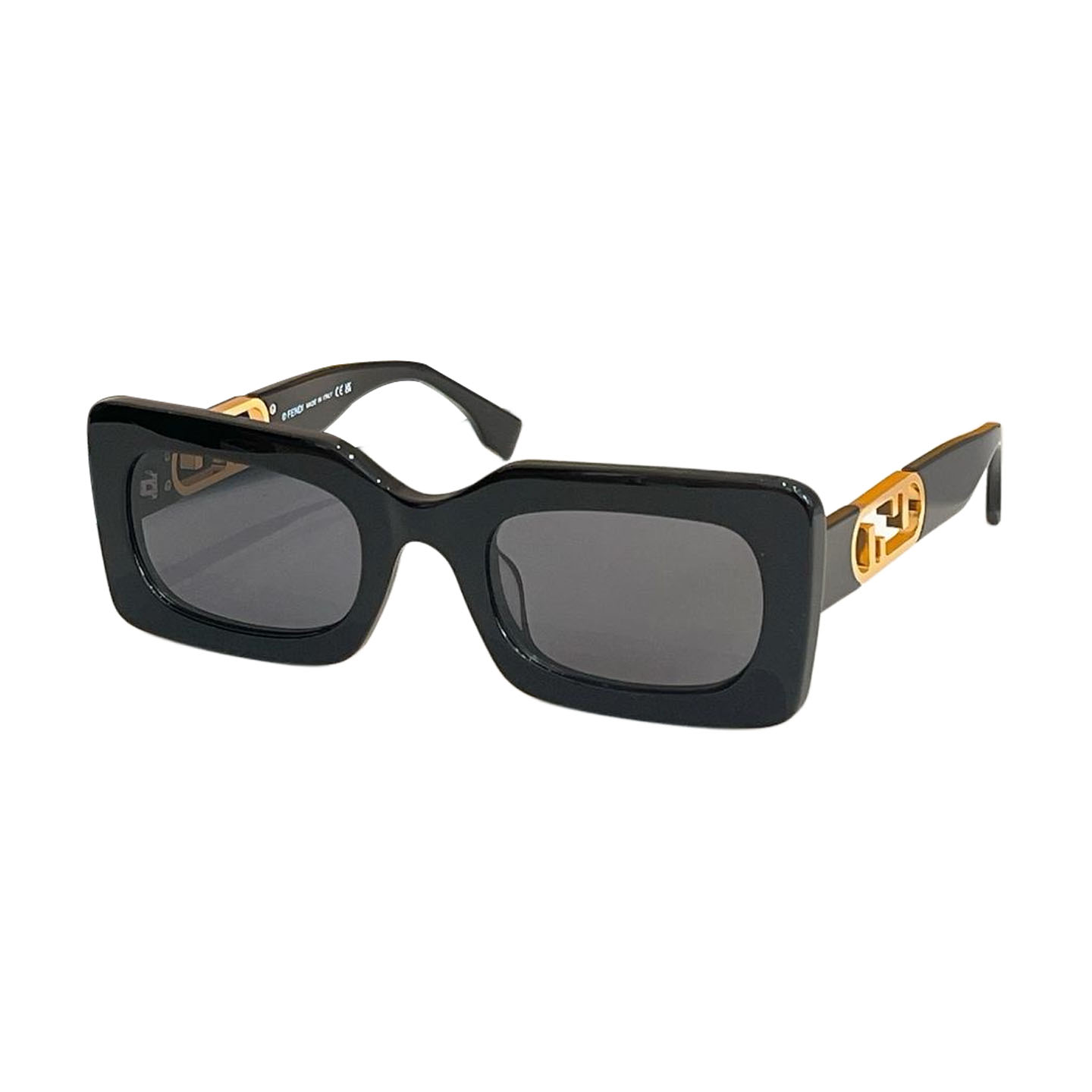 Fendi square frame glasses black gold/eggplant/grey/nude black color Size 55口17-145