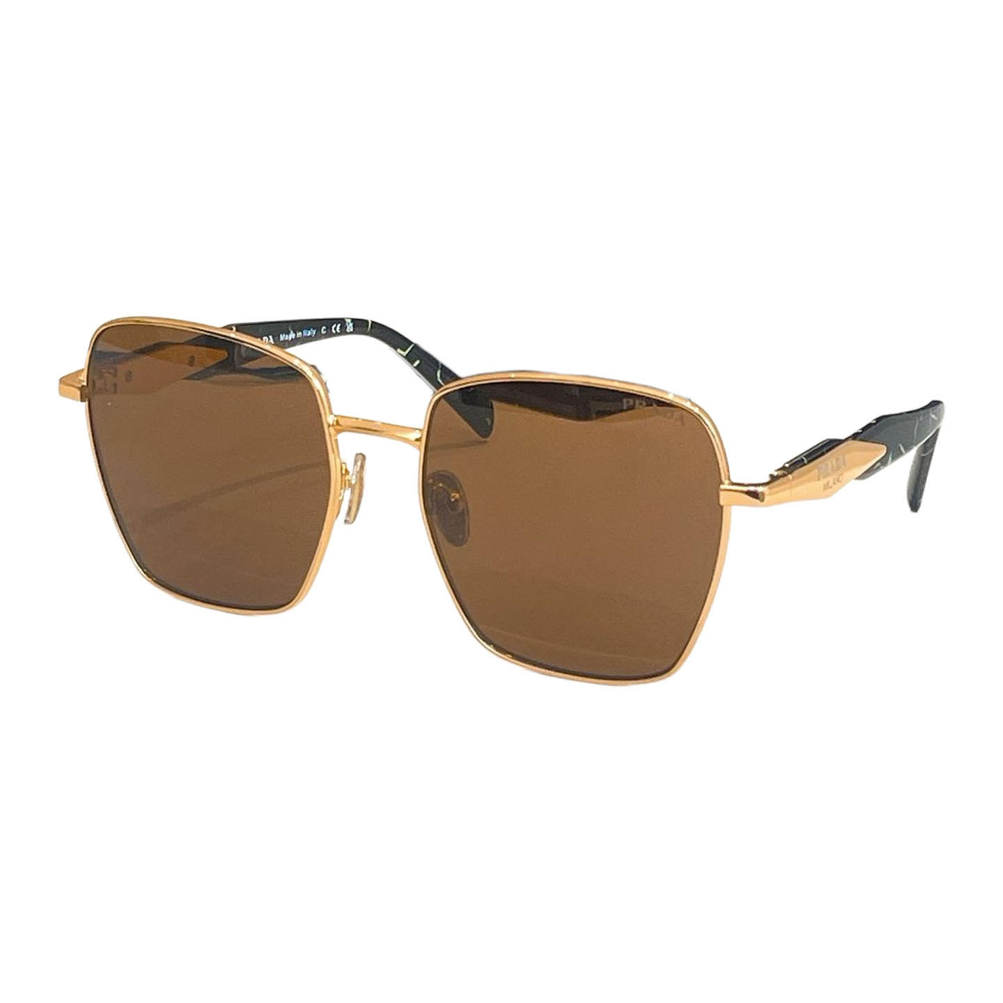 Prada square frame glasses coral/brown/orange/black silver/black gold/eggplant color Size 54口18-140