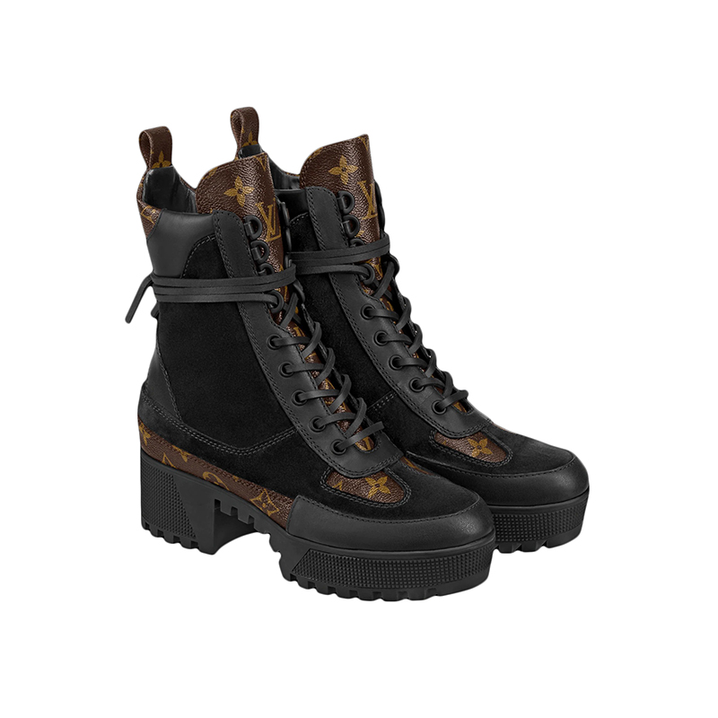 Louis Vuitton Black platform ankle boots