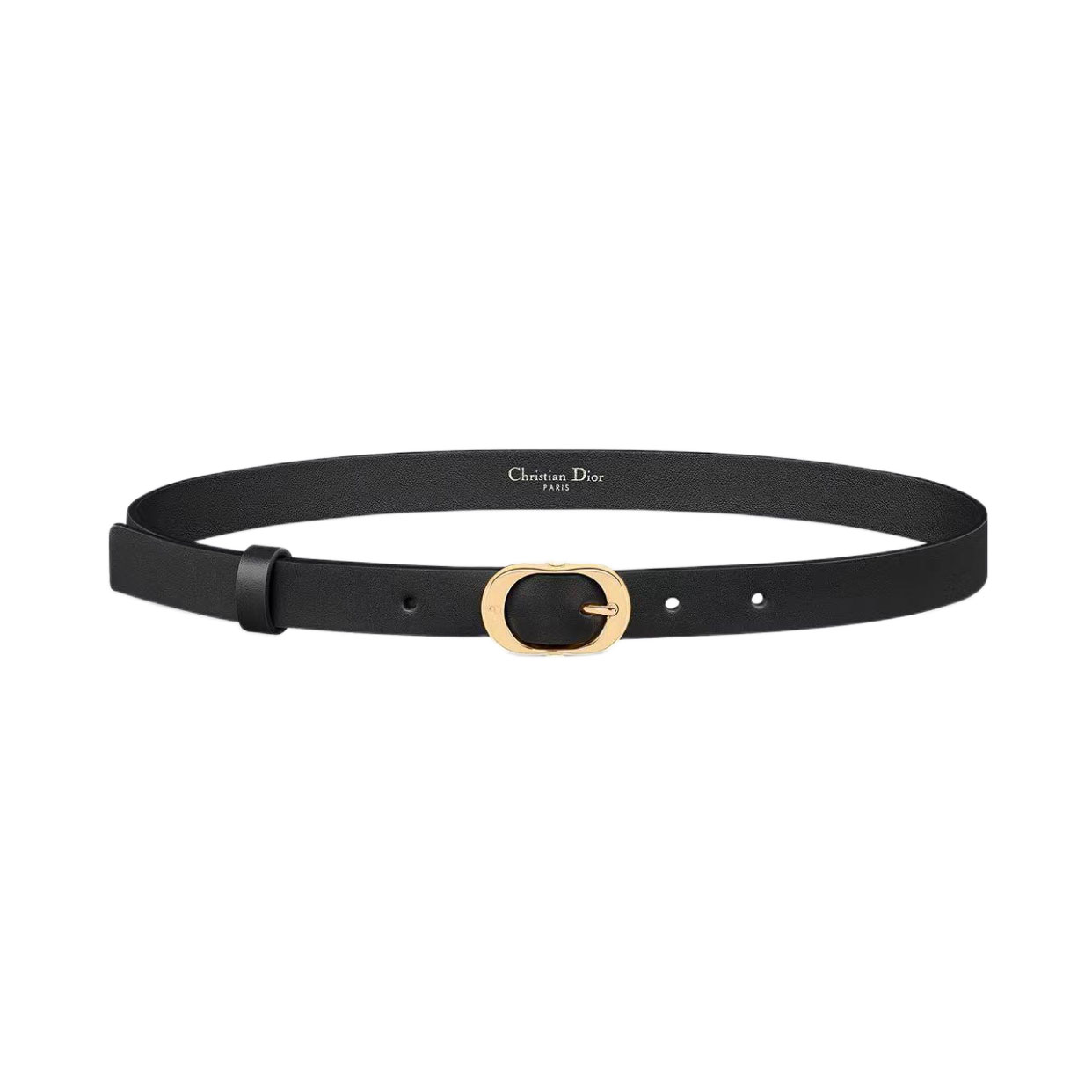 Dior Women' s Chic Belt With Pearls In Black Calfskin With Gold Hardware 20mm