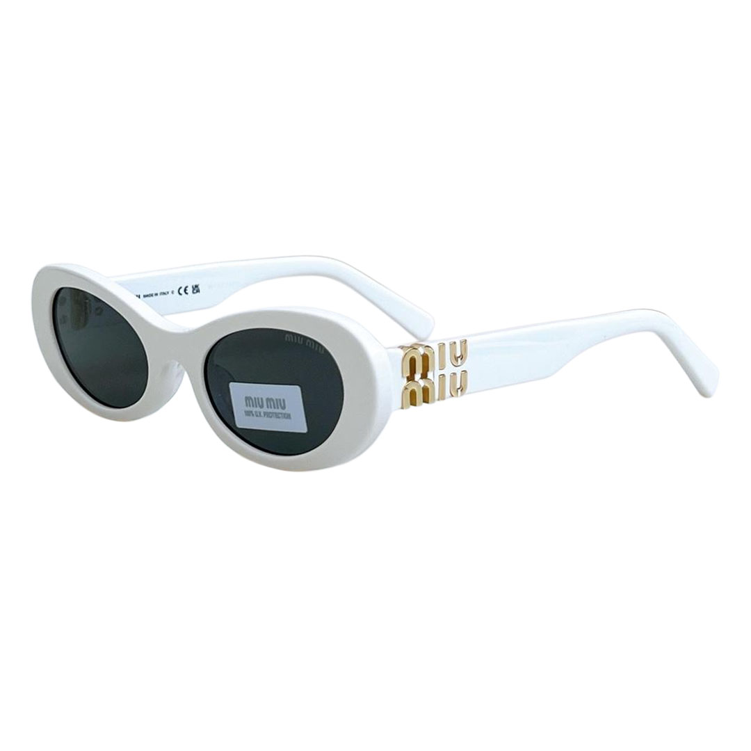 Miu Miu Oval glasses white/apricot/tawny/pink/black/leopard color Size 50口20-140
