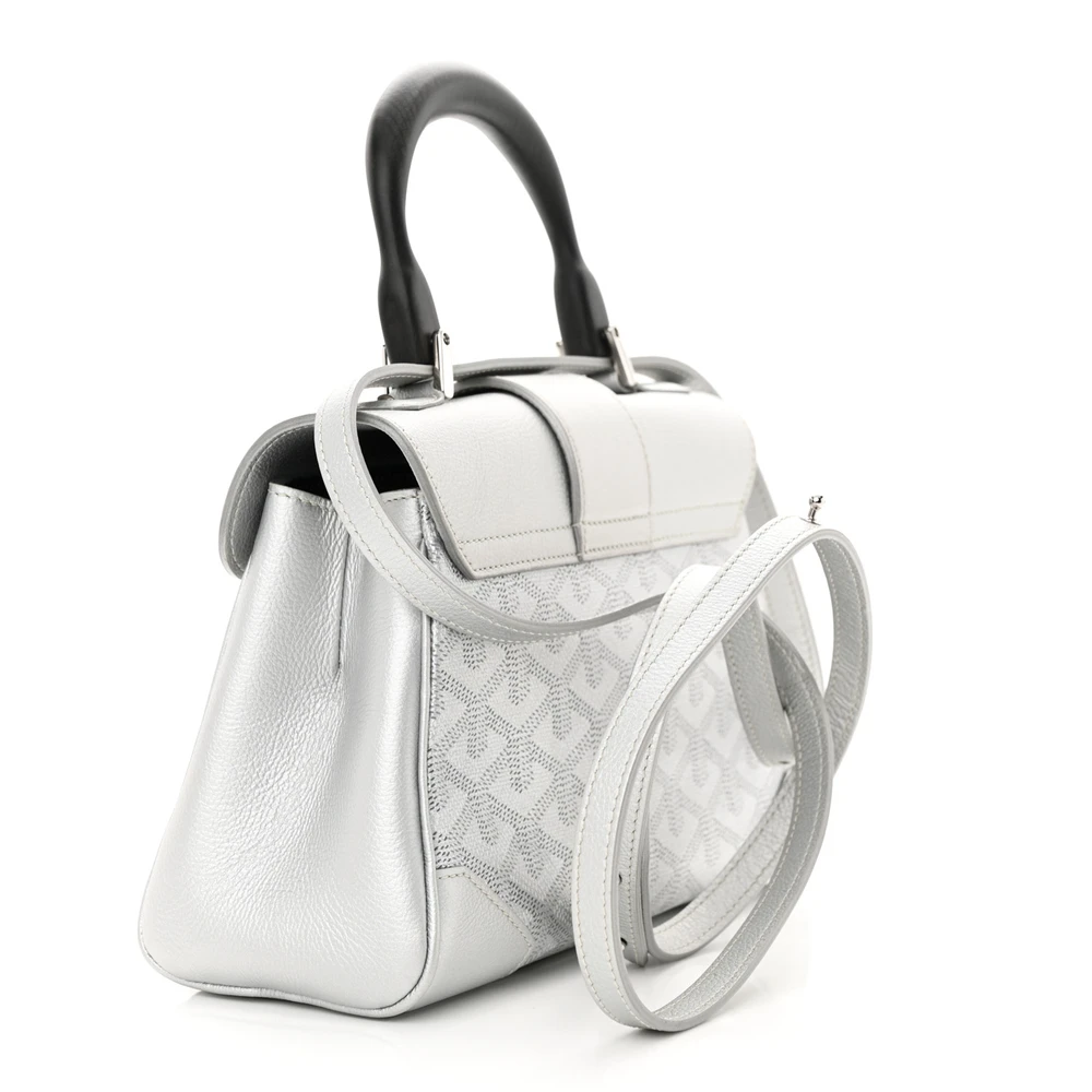 Goyard Mini Saigon Bag Precious Metals Goyardine Canvas Silver Hardware