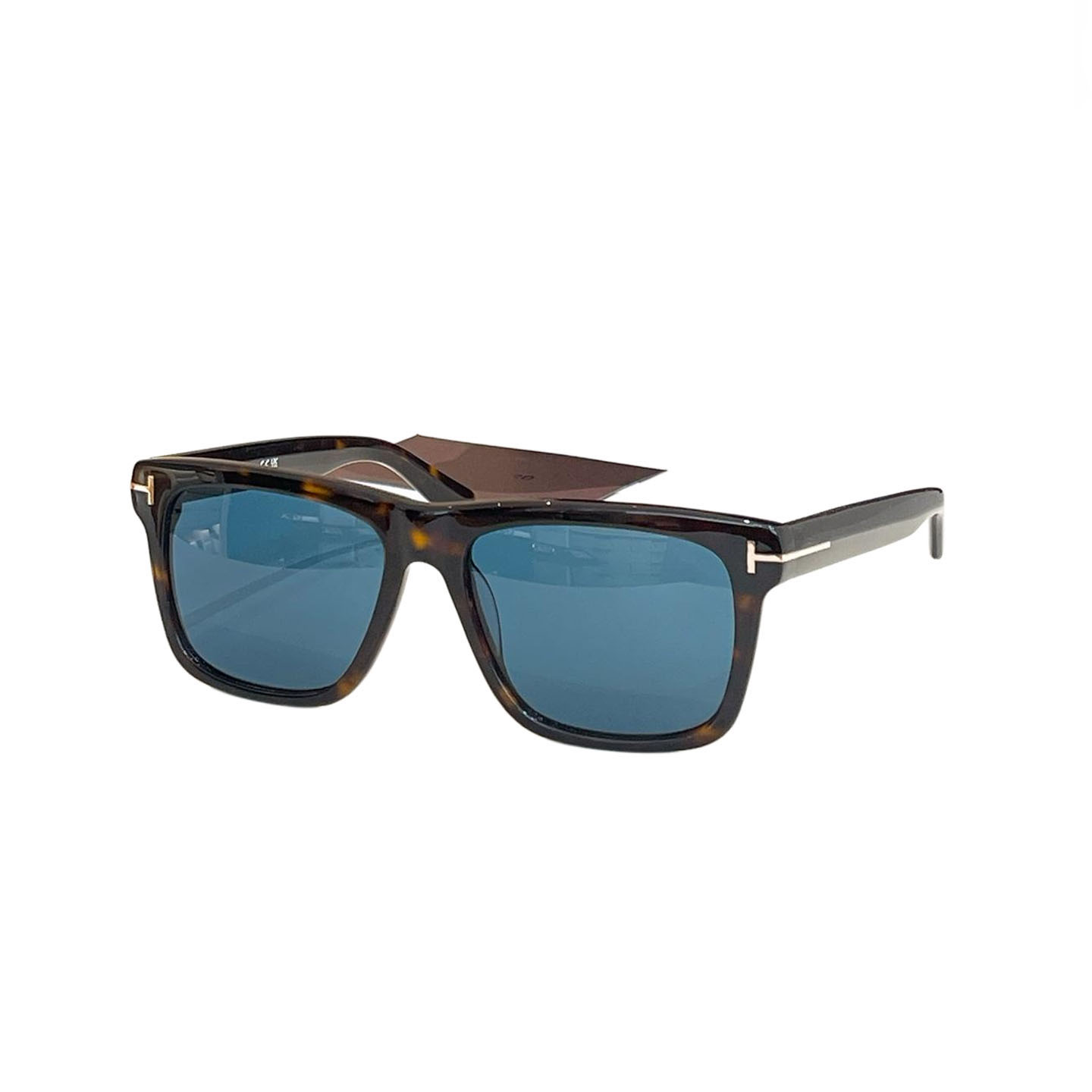 Tom Ford square frame glasses leopard blue/grey/leopard mustard/black/leopard cyan/black tawny/black brown/black orange color Size 58口17-145