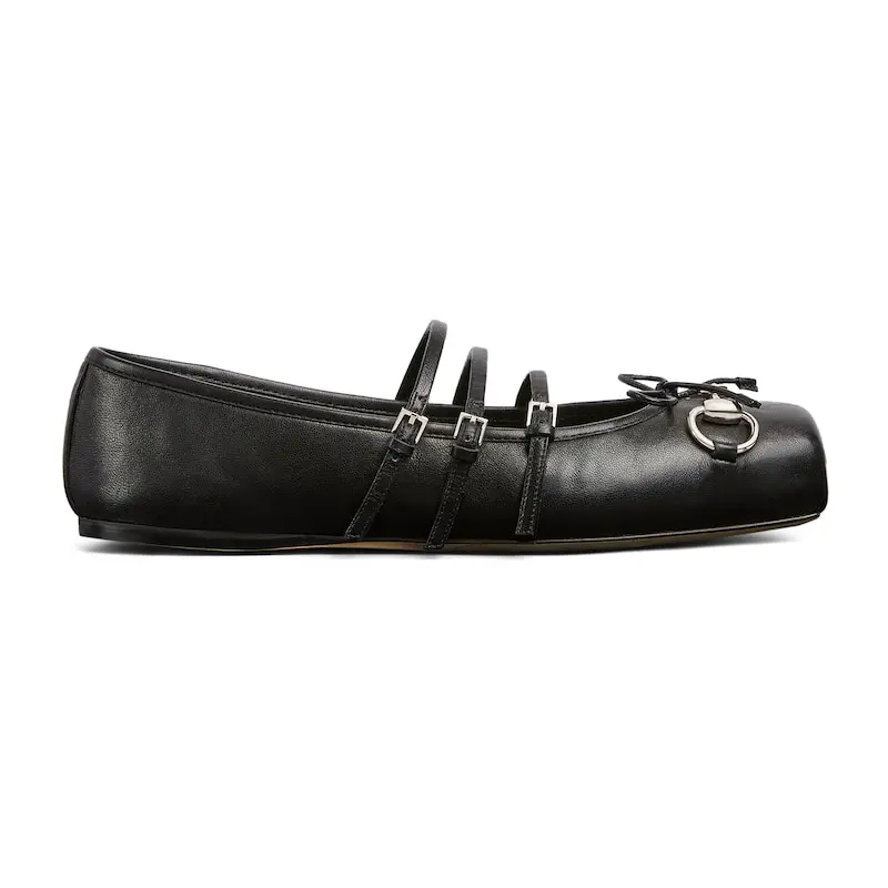 Gucci black Ballet Shoes Flat Shoes