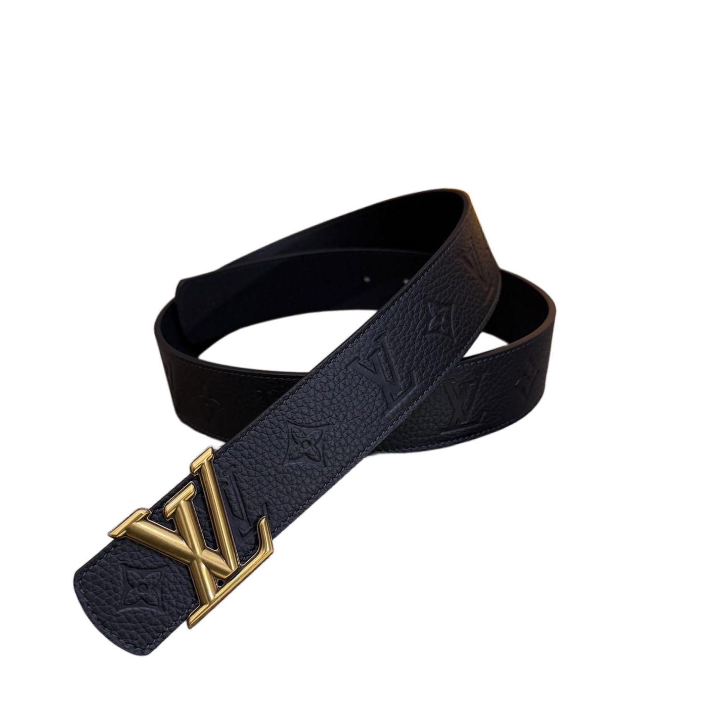 Louis Vuitton Men's Dimension Reversible Belt In Black Calfskin With Gold/Silver/Black Hardware 40mm