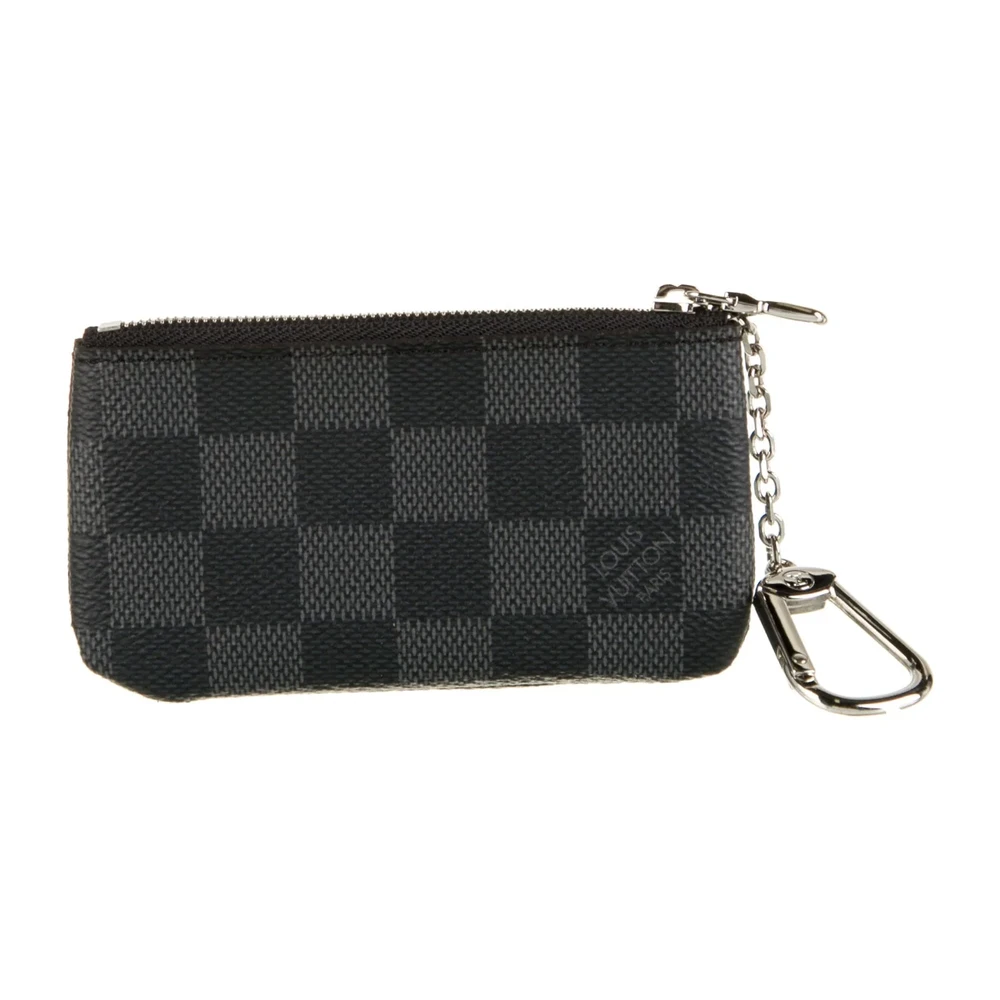 Louis Vuitton Small Key Holder Black/Grey Damier Graphite Pattern Canvas Silver Hardware