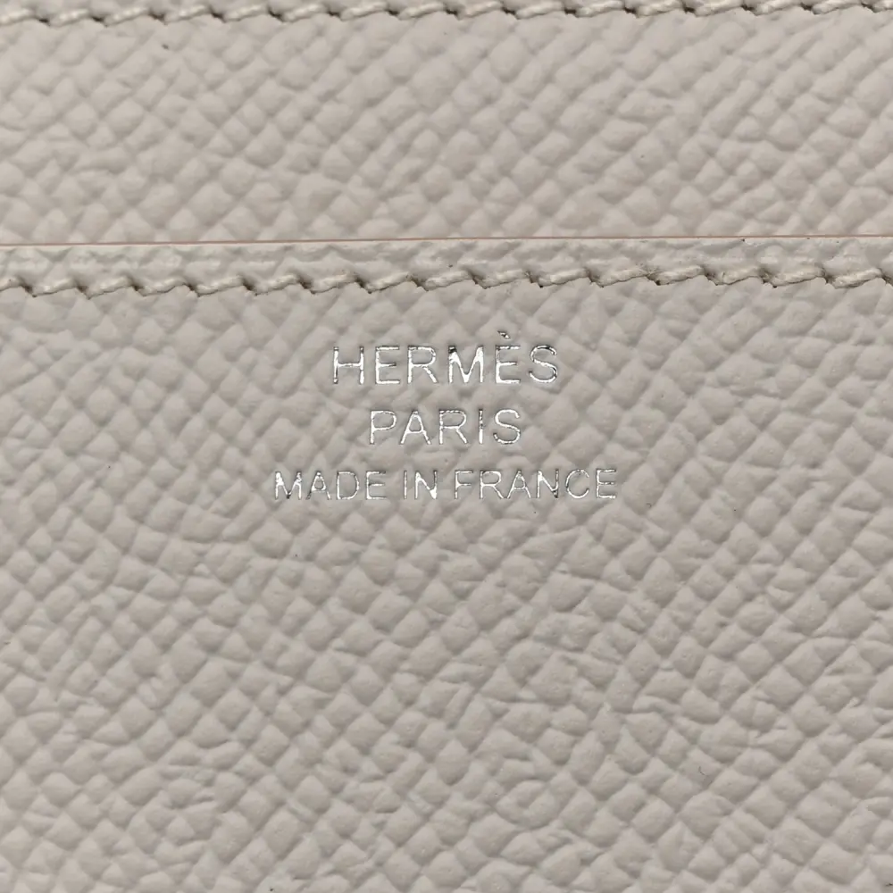 Hermès Constance Long To Go Wallet Gris Pâle Epsom Leather Silver Hardware
