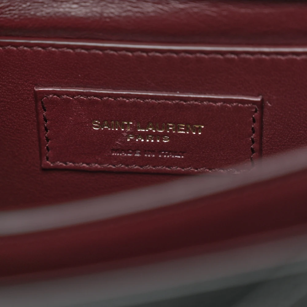 Saint Laurent Medium Cassandra Top Handle Black Classic Monogram Grain De Poudre Leather Aged Gold Hardware