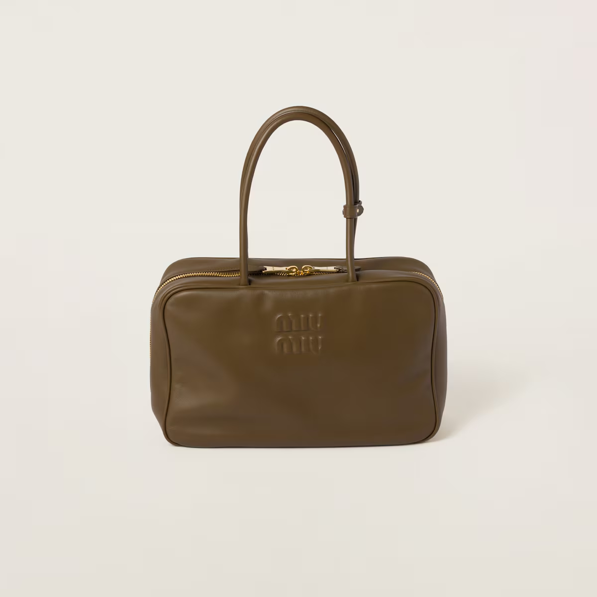 Miu Miu Beau Calfskin Leather Green Top-Handle Bags