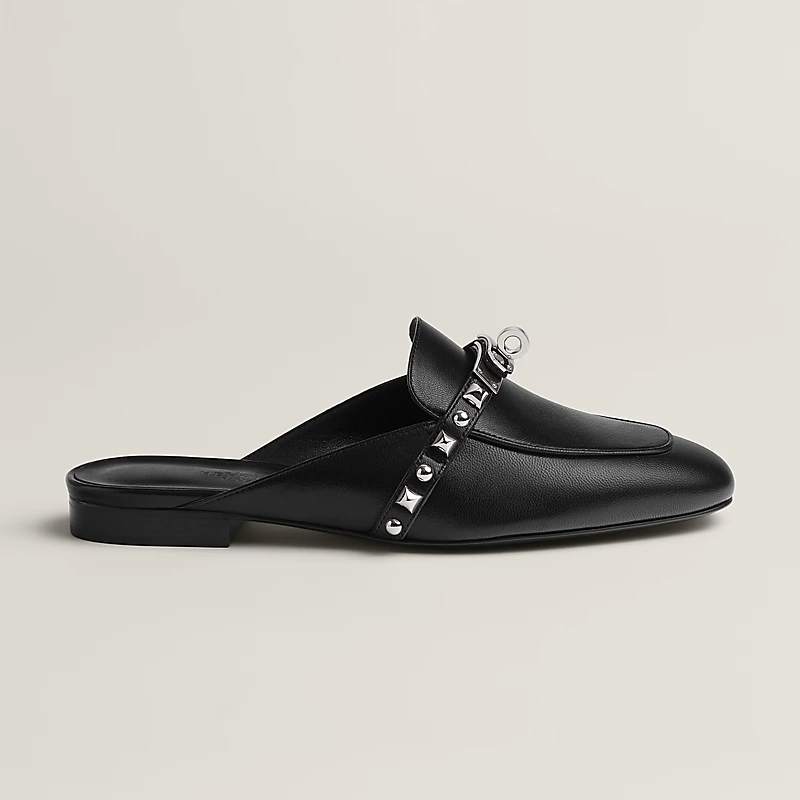 HERMES Oz Mule black Slippers