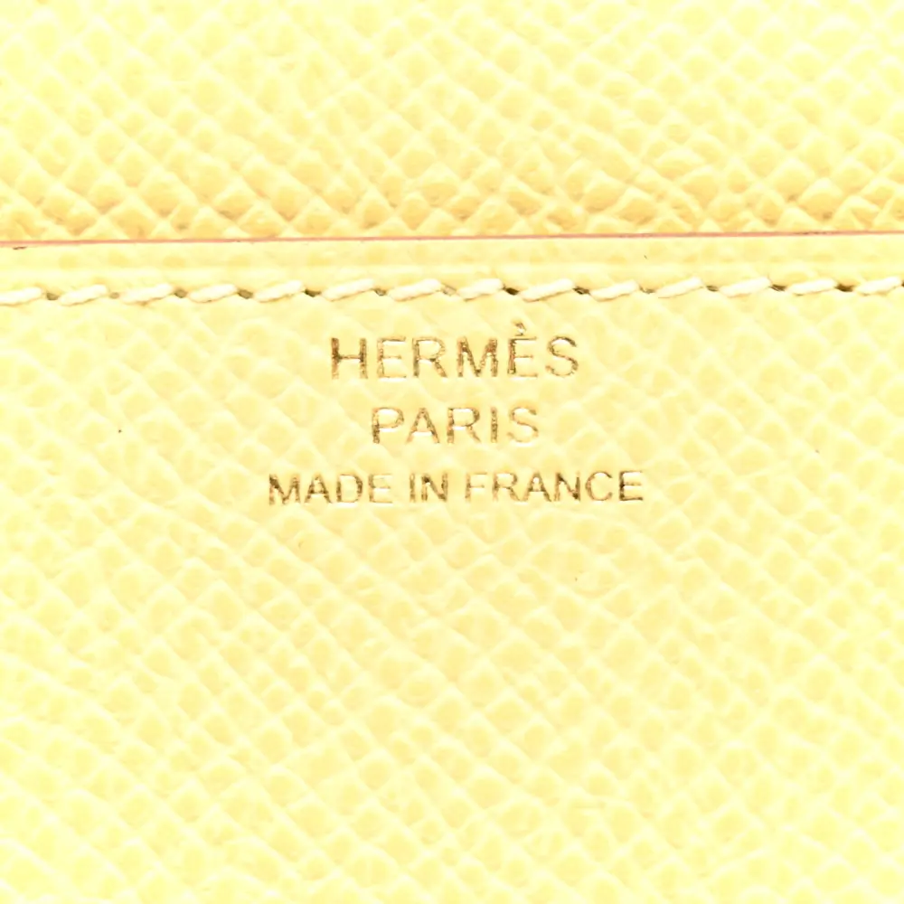 Hermès Constance 18 Long Wallet To Go Epsom Jaune Poussin Epsom Leather Gold Hardware