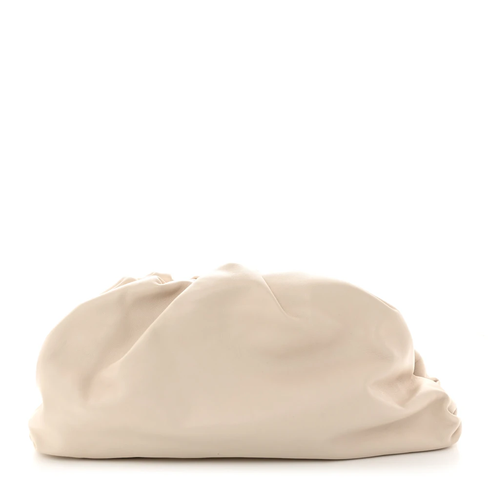 Bottega Veneta Oversized The Pouch Clutch Mist Smooth Butter Calf Leather