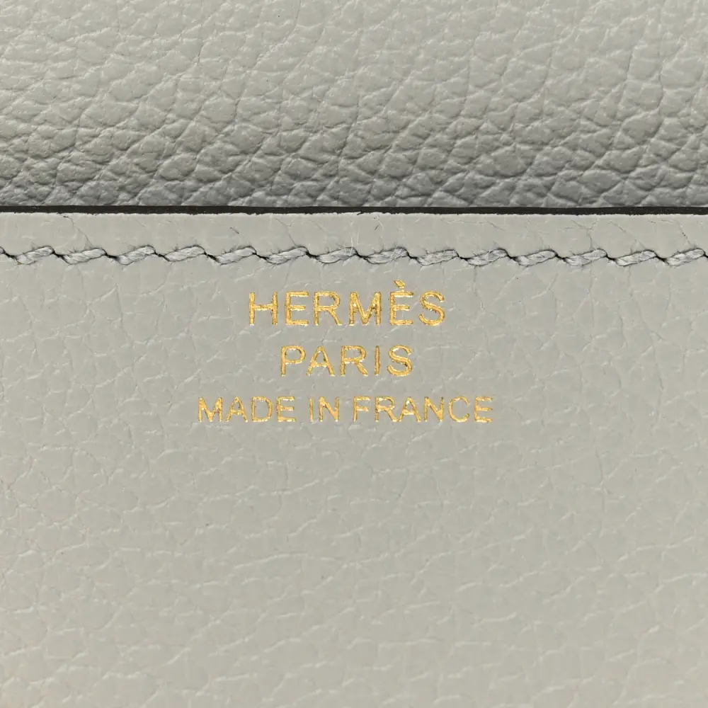 Hermès Constance Wallet To Go Bleu Glacier Evercolor Leather Gold Hardware