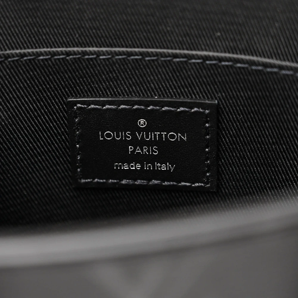 Louis Vuitton Mini Sac Plat Monogram Eclipse Canvas Silver Hardware