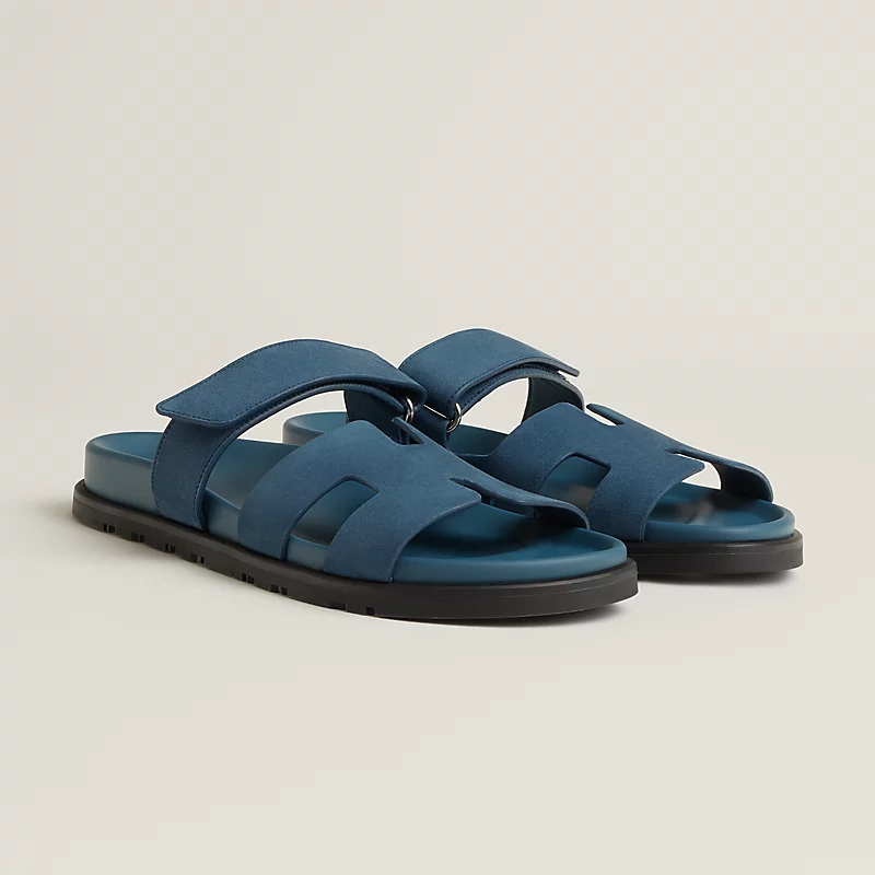 HERMES Chypre Blue  Slippers