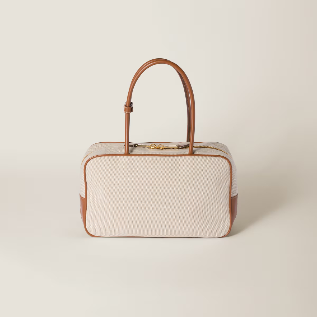 Miu Miu Aventure Nappa Canvas White Top-Handle Bags