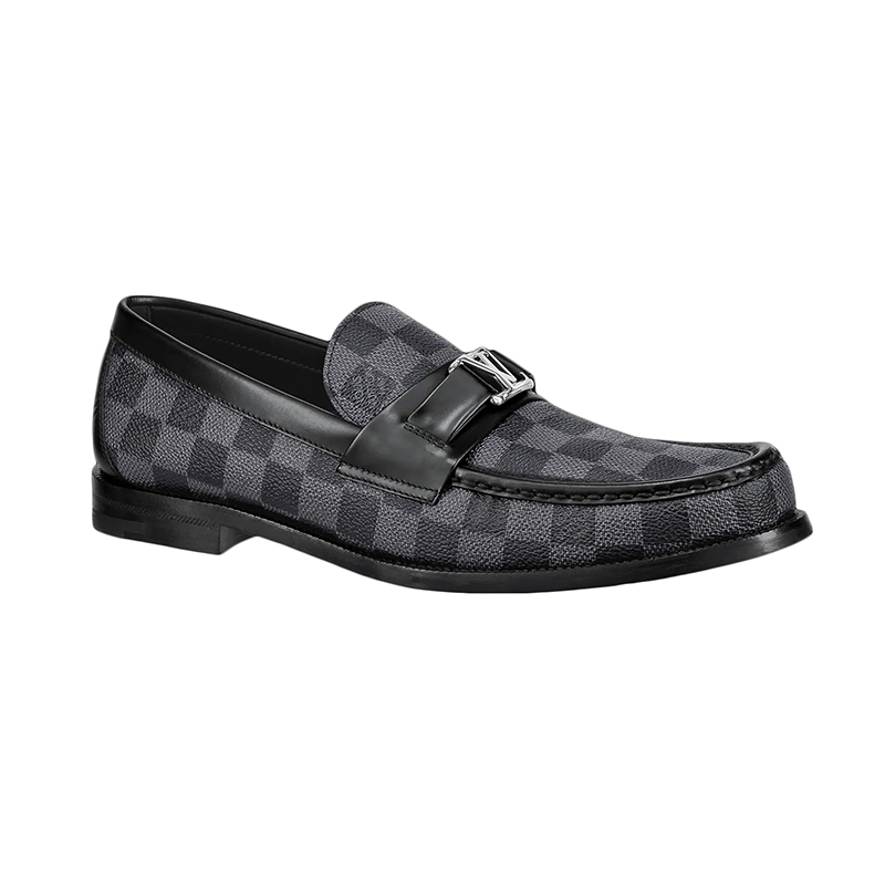 Louis Vuitton men's Grey leather shoes Loafers