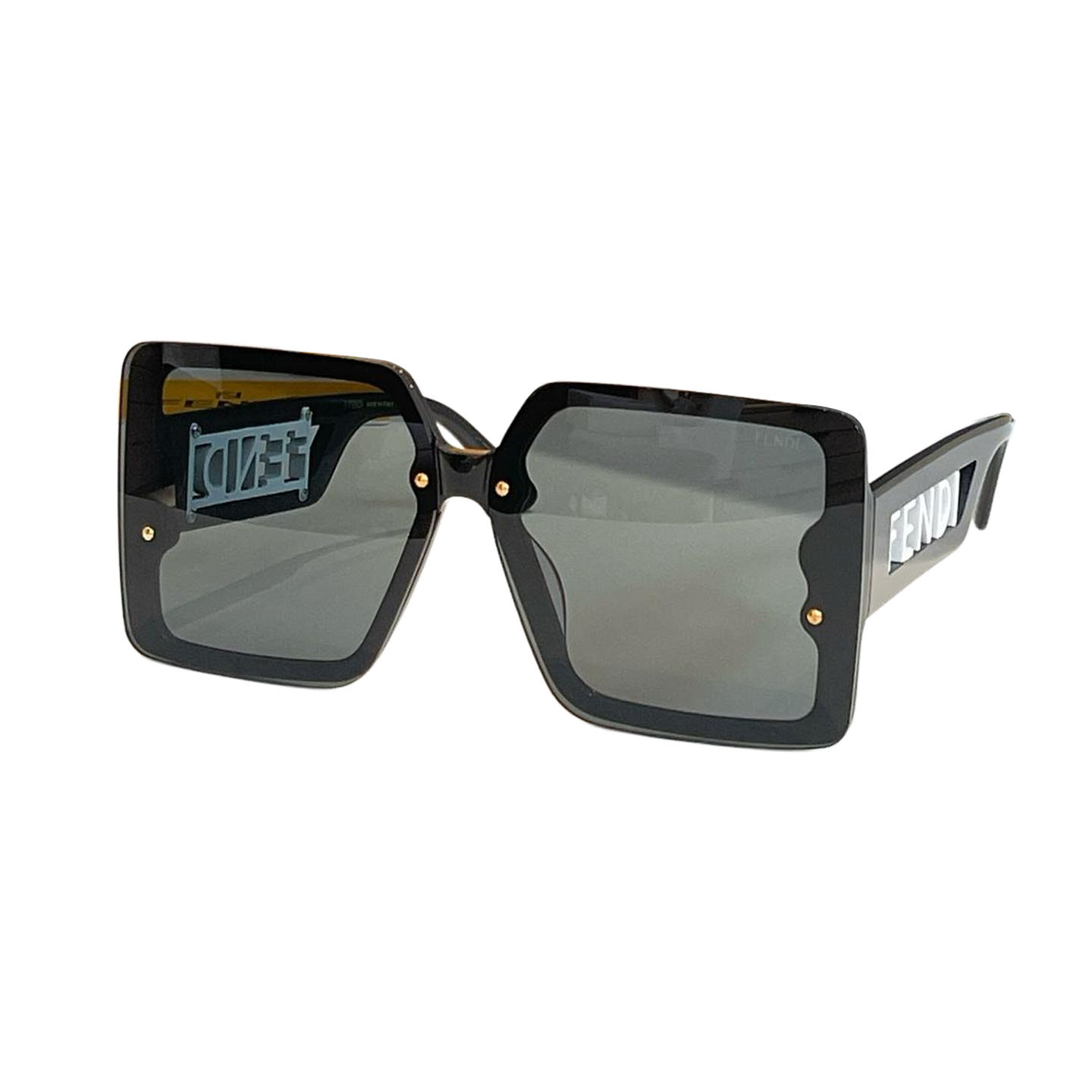 Fendi square frame glasses black/brown/white/pink/green/leopard color Size 55口19-145