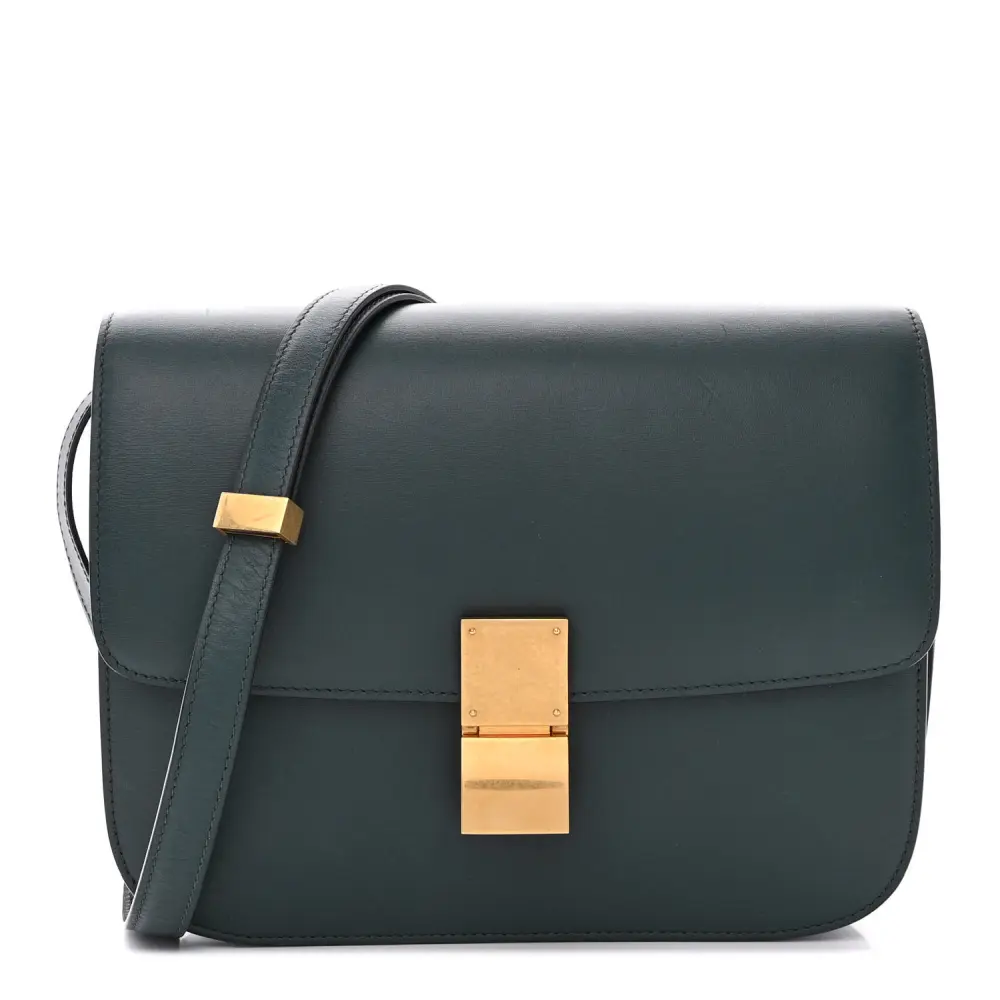 Celine Medium Classic Box Flap Bag Amazone Box Calfskin Leather