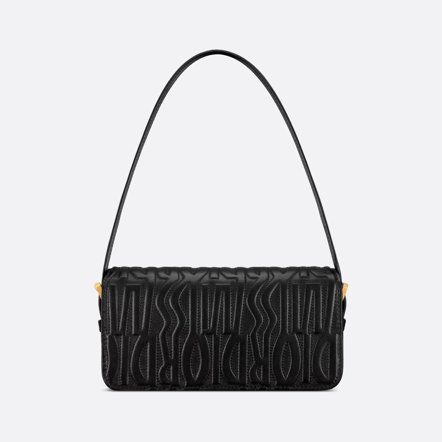 Dior Miss Dior Flap Bag In Black Quilted Miss Dior Allover Calfskin With Gold Hardware