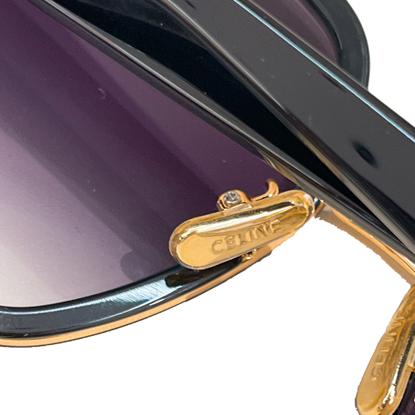 Celine square frame glasses eggplant/leopard/tawny/pink/black gold/ivory color Size 57口17-142