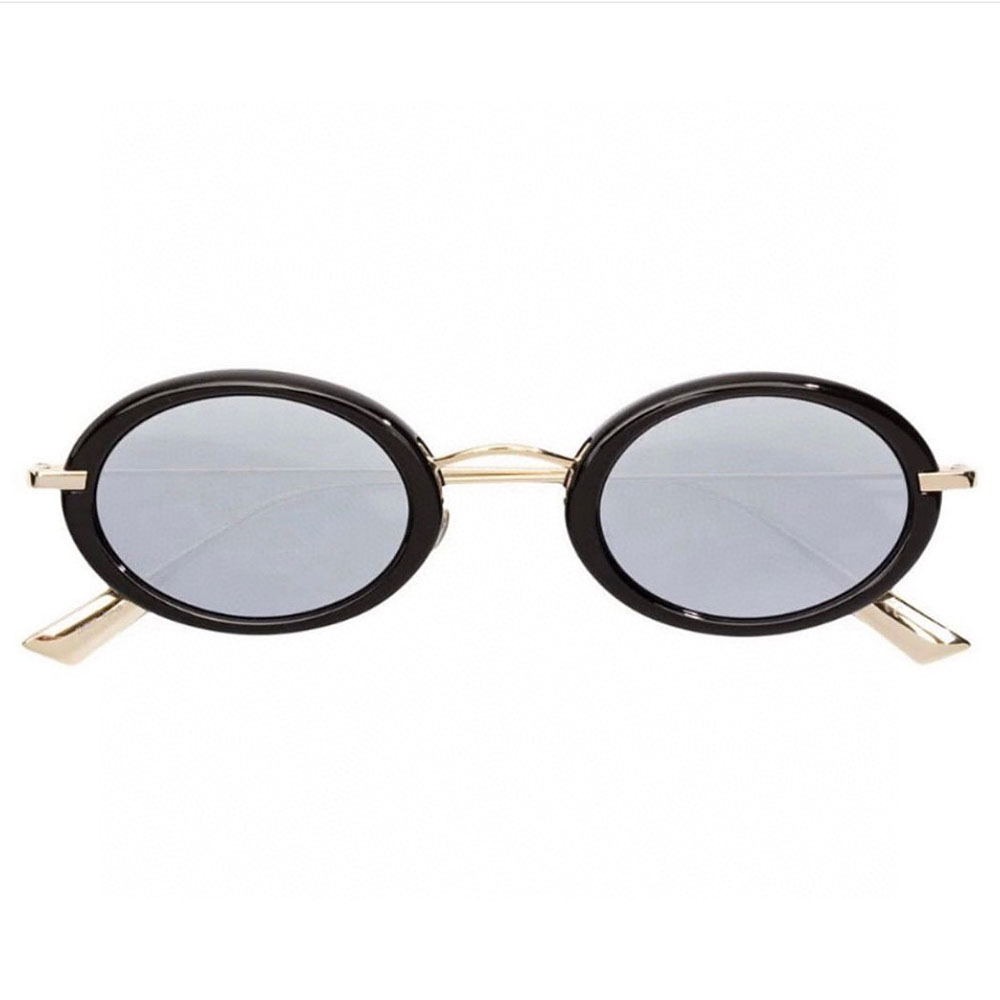 DIOR oval light gold frame glasses black color Size 47-16-145