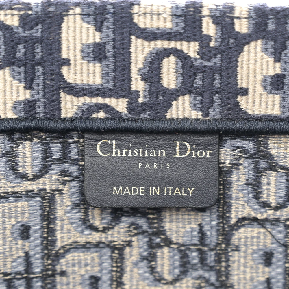 Dior Medium Book Tote Blue Multicolor Oblique Canvas