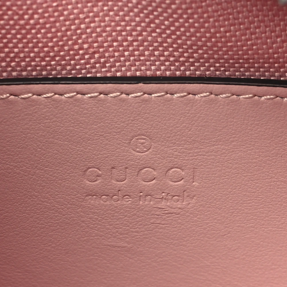 Gucci Monochrome Mini GG Marmont Chain Shoulder Bag Perfect Pink Calfskin Matelassé Leather Incognito Hardware