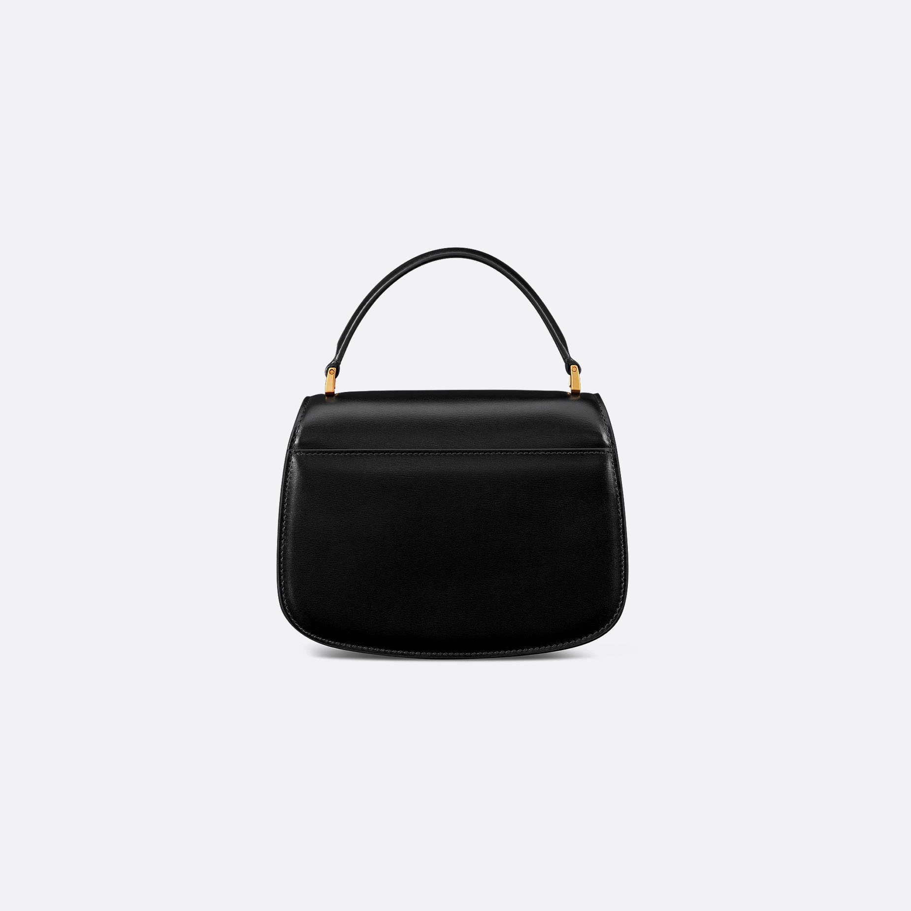 Dior Medium 30 Montaigne Avenue Top Handle Bag In Black Ribbed Calfskin With Gold Hardware