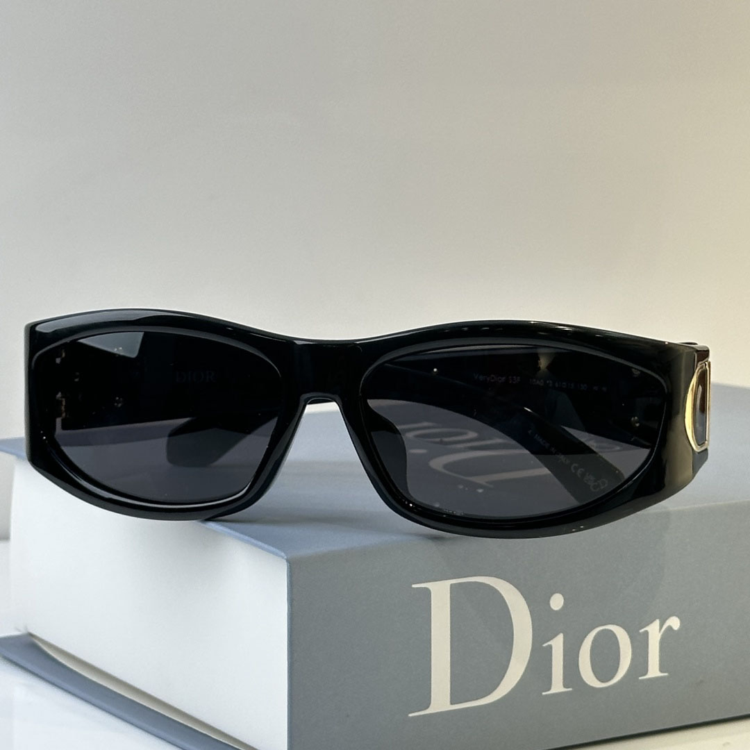 DIOR square frame glasses black/white color Size 61口15-130