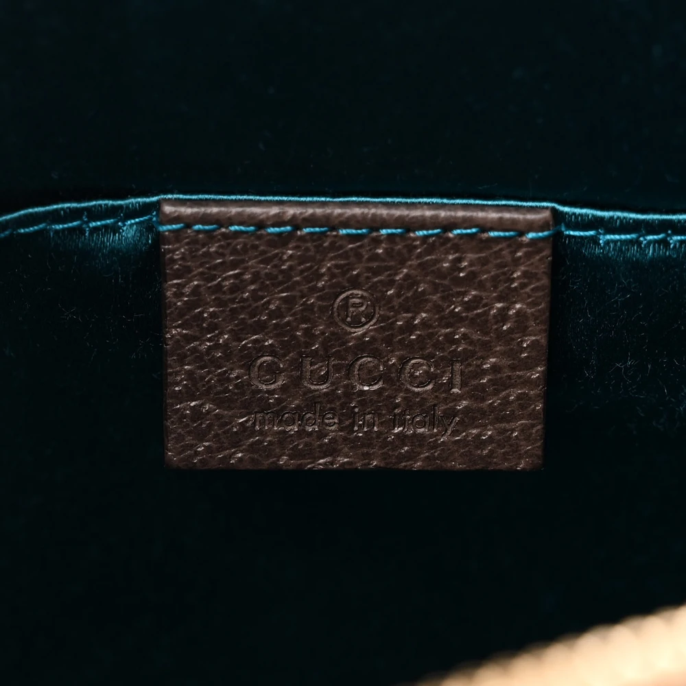 Gucci Small Ophidia Dome Shoulder Bag Beige / Ebony / New Acero GG Supreme Monogram Canvas & Textured Dollar Calfskin Leather Gold