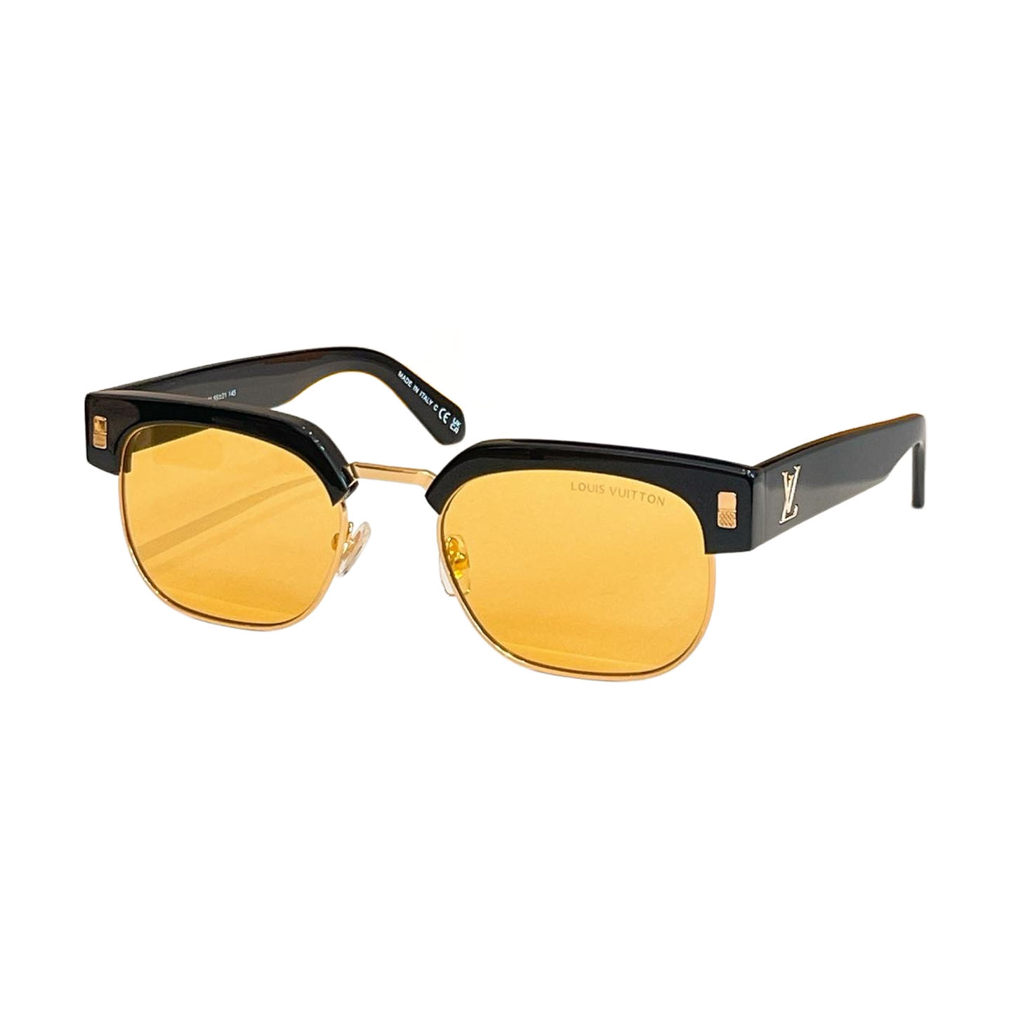 Louis Vuitton Clubmaster glasses blue/orange/olive/leopard/black gold/black silver color Size 55口21-145