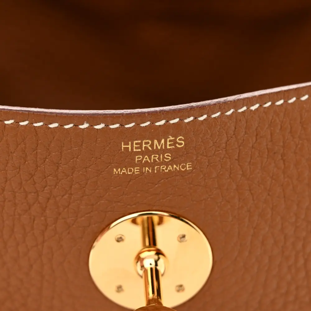 Hermès Lindy 26 Brown Taurillon Clemence Leather Gold Hardware