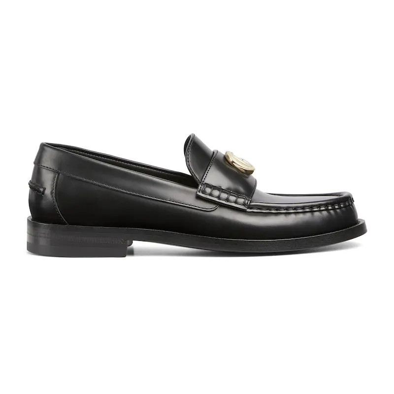 Gucci black double G  loafers