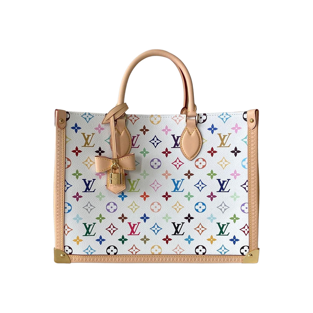 Louis Vuitton x Murakami Takashi Onthego MM Multicolor White Gold Hardware