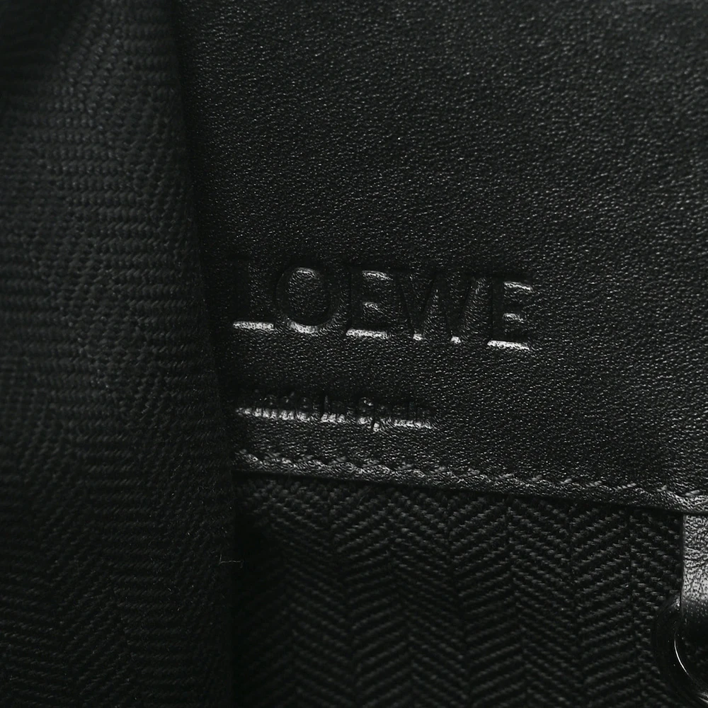 Loewe Hammock Shoulder Bag Small Black Calfskin Leather Silver Hardware
