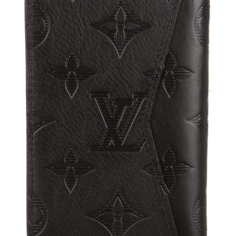 Louis Vuitton Small Pocket Organizer Black Monogram Calfskin Leather