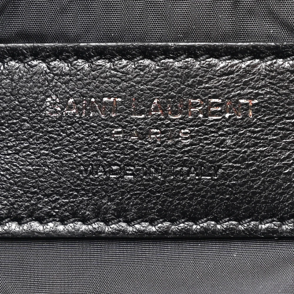 Saint Laurent Medium Le 5 À 7 Hobo Black Econyl Nylon Black Hardware