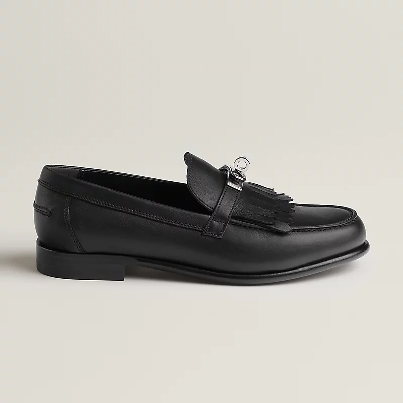 HERMES Destin Black Loafers