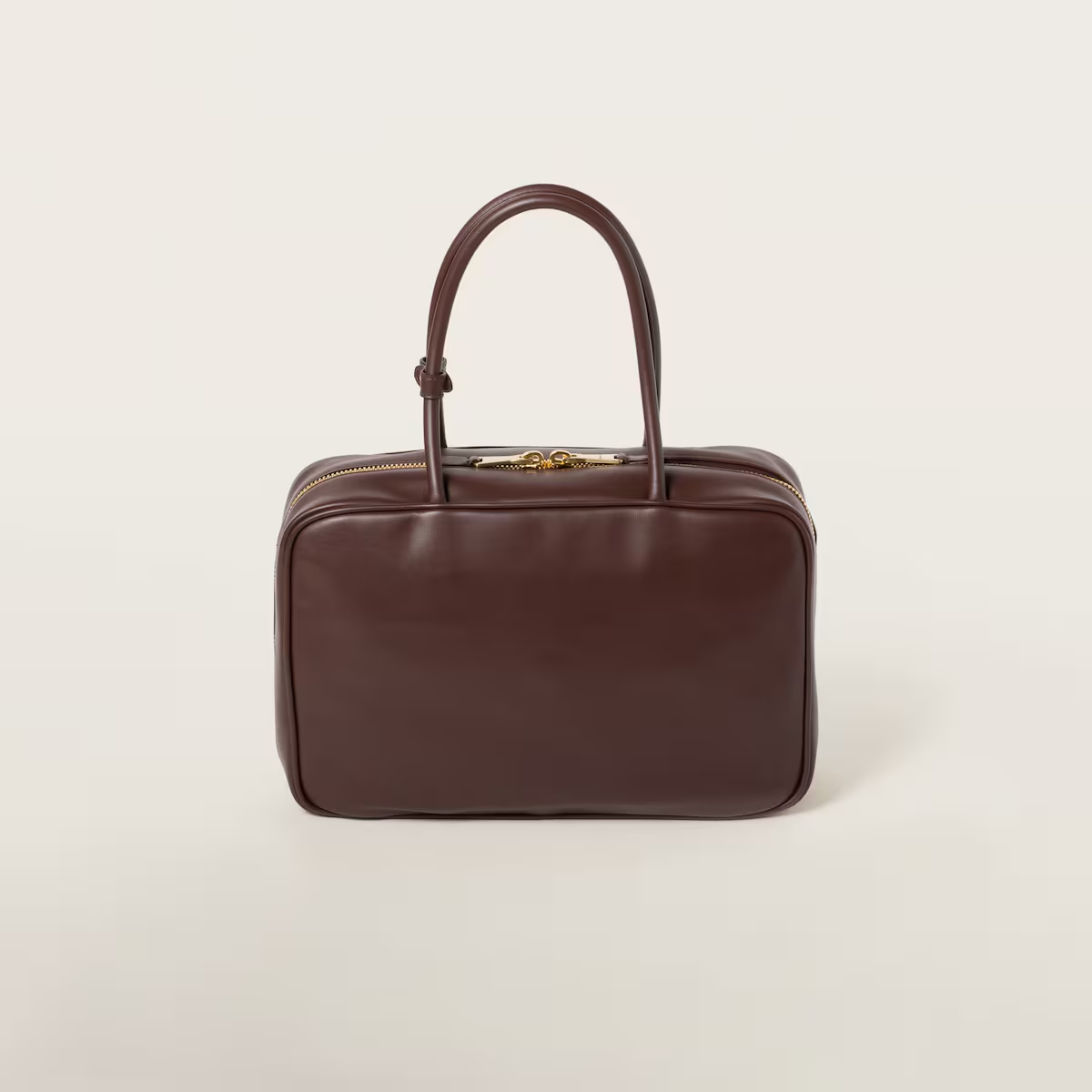 Miu Miu Beau Leather Brown Top-Handle Bags